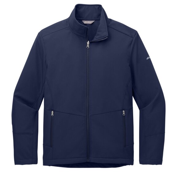 Eddie Bauer Other - Eddie Bauer Soft Shell Jacket Size Fleece Lined Navy Blue Full Zip Medium EUC